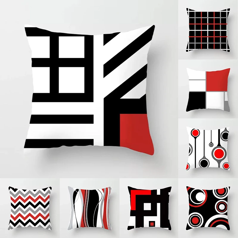 

Geometric Digital Printing Pillowcase 45*45cm Square Polyester Sofa Waist Throw Pillows Covers Household Goods Cushion Cover