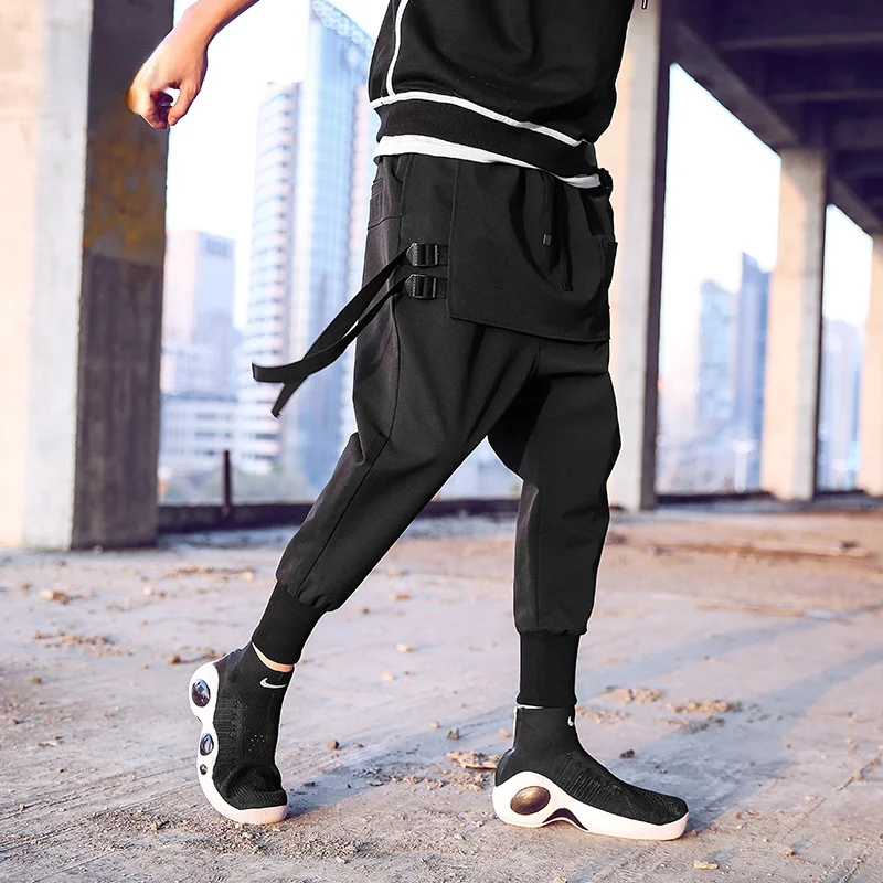 

2019 New Western Diablo Style Fashion Men Korean Style Techwear Jogger Trousers Hip Hop Autumn Casual Street Male Harem Pants