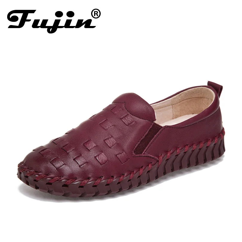 

2021 Slip On Women Casual Loafers Flats Shoes Women Genuine Leather Shoes Fishman Shoes 2016 New Style Lazy Shoes Cute Girl