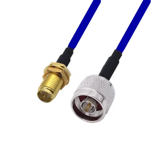 

Blue Soft RG142 Double Shielded N Male To RP-SMA Female Connector RF Coaxial WIFI Antenna Coax Low Loss Cable 50ohm