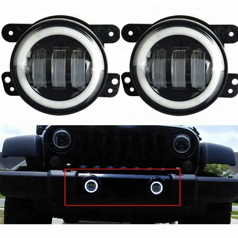 Для Jeep Wrangler Dodge Chrysler Cherokee 2 шт. 4 дюйма 30 Вт круглые светодиодные противотуманные