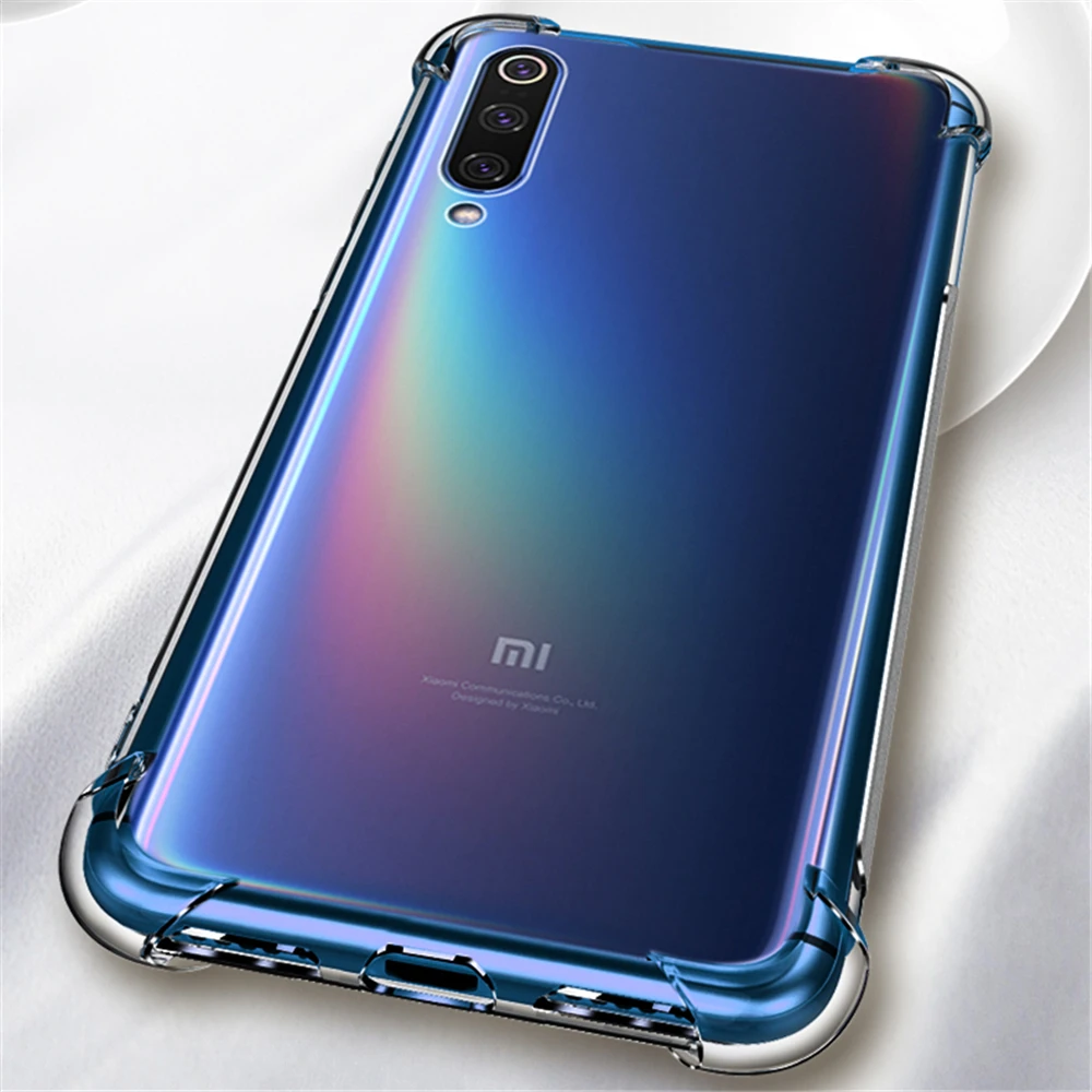 Противоударный прозрачный мягкий чехол для Xiaomi Mi 10 9T 9 Pro 8 SE Note 3 A3 A2 Lite PocoPhone F1 F2