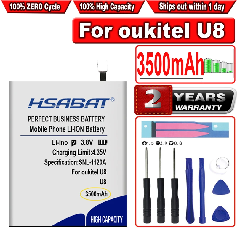 

HSABAT 3500mAh Battery for Oukitel U8