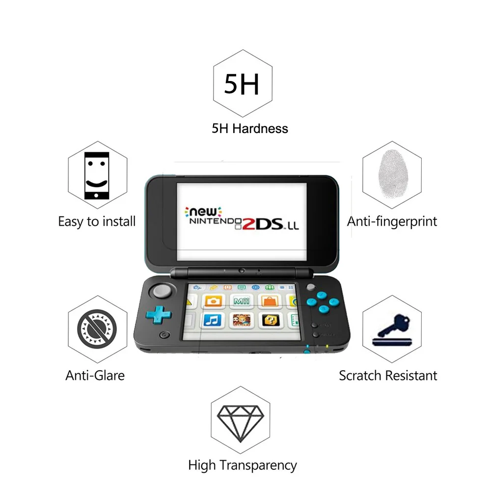 

Противоударная прозрачная пленка HD для Nintendo 2 шт., Взрывозащищенная пленка для Nintendo 2 DS XL LL 2DSXL 2DSLL 2 DS, вверх и вниз