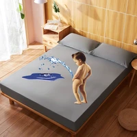 solid color waterproof mattress cover anti mites bed sheet mattress protector mattress pad breathable machine wash elastic band