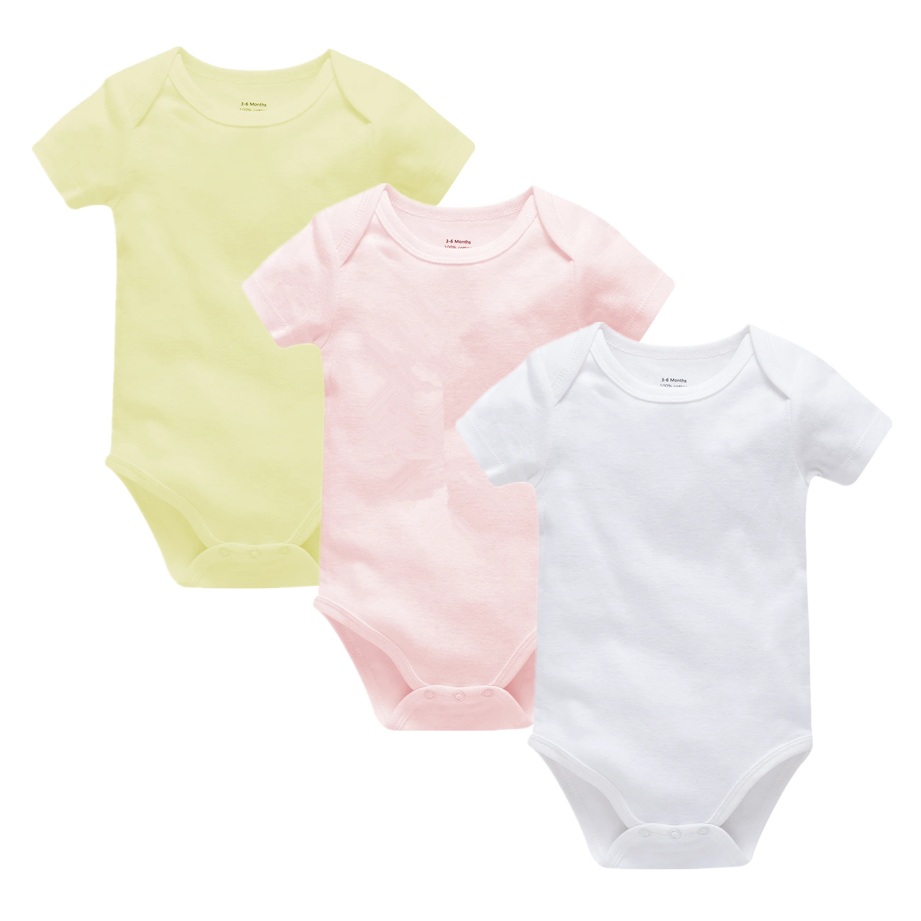 

Roupas Bebe De 100% Cotton Toddler Baby Girls Rompers Outfits Jumpsuit 0-24M Pure Color Short Sleeve Newborn Baby Boy Onesies