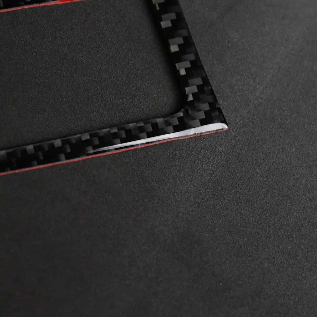 

Carbon Fiber Cup Holder Panel Cover Trim Sticker Reflective Surface Adhesive Back Replacement For A5 A4 B8 2009-2015