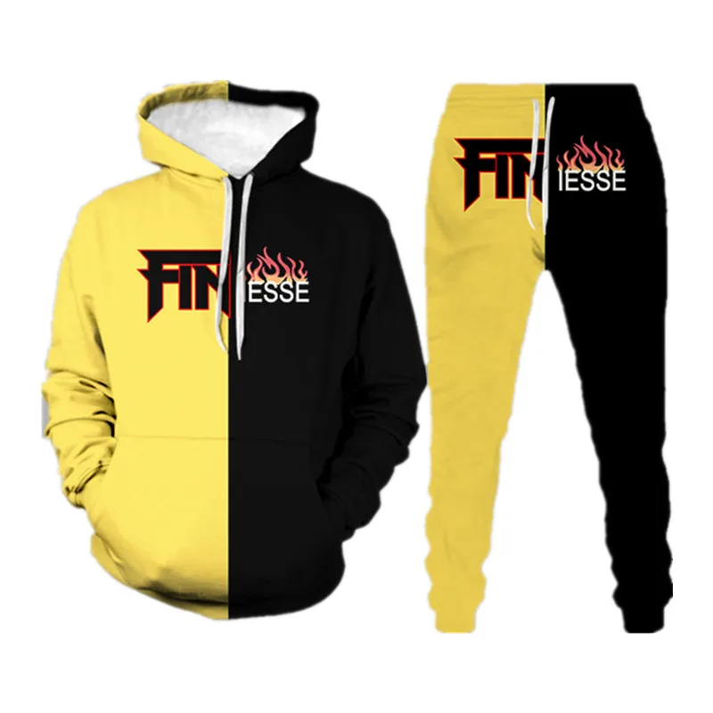 

Autumn And Winter Fashion Splicing Suit Casual Men and women Fitness Hooded Sweatshirt Suit Street Couples 2-piece set Tracksuit