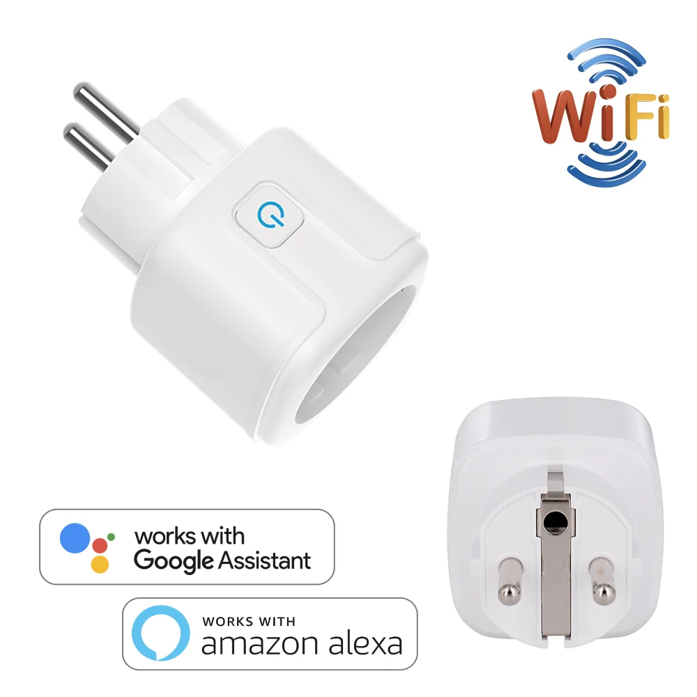 

Smart Life Home WiFi Switch Socket Plug EU Type E Wireless Extender Remote Outlet Adaptor Automation Alexa Google Compatible