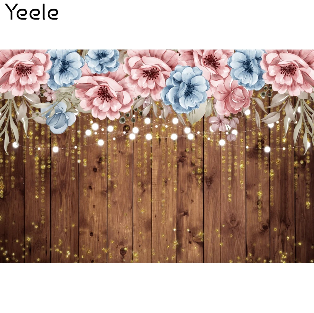 

Фон для фотосъемки Yeele, деревянная доска, цветы в горошек, украшение для дня рождения, реквизит для фотостудии