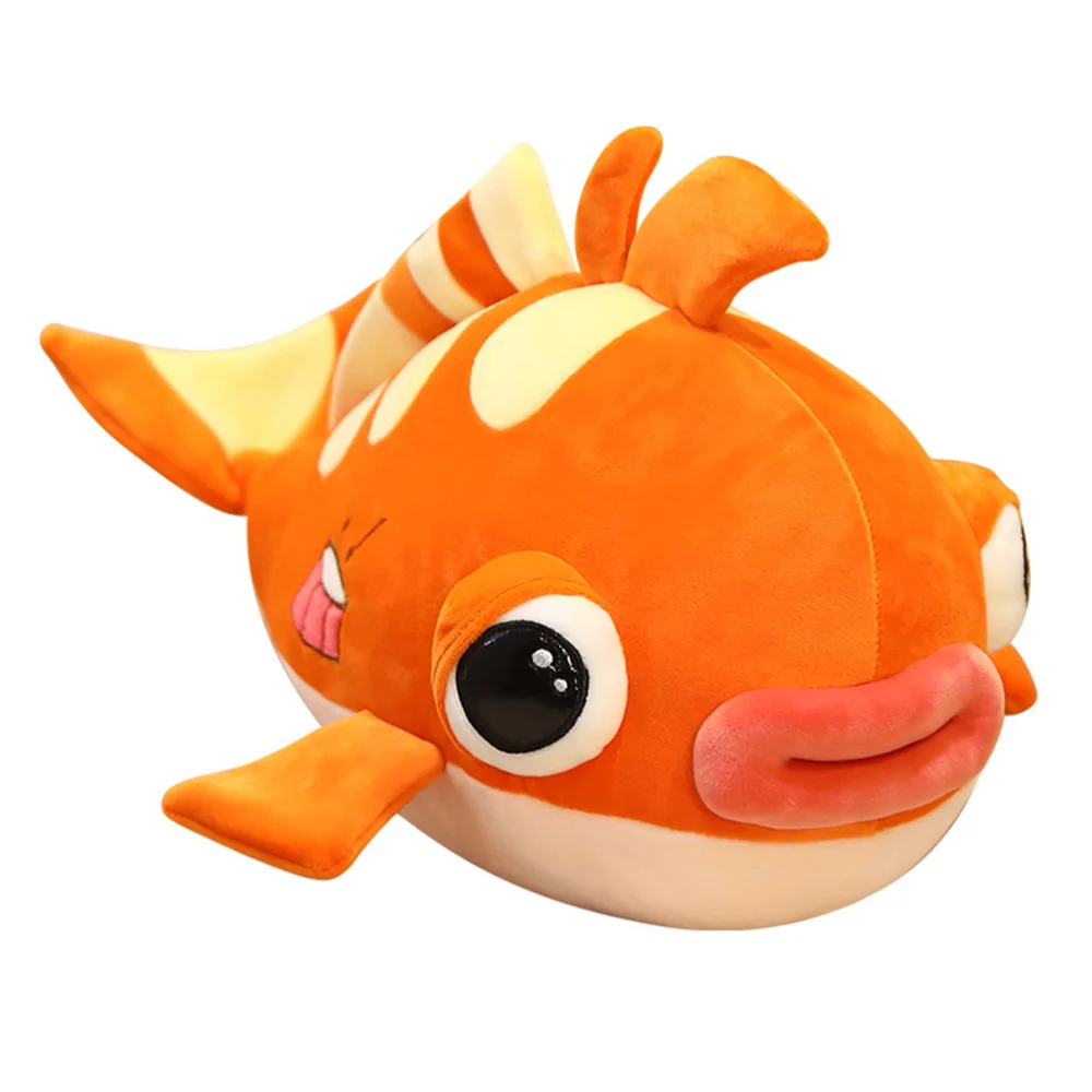 

Плюшевая детская игрушка Big Mouth Fish, подарок на день рождения (оранжевый)