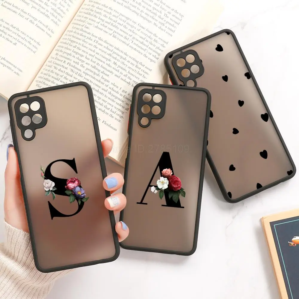 Case For Samsung A32 Cover A51 A72 A33 A52 A21S A12 Matte Case S21 Ultra S20 S21 FE Plus M31 A53 A52S A13 S22 Plus Ultra Bumper