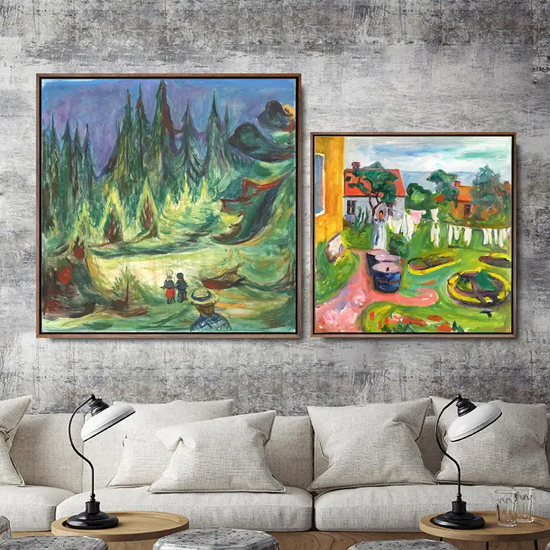 

Home Decoration Print Canvas Art Wall Pictures For Living Room Poster Canvas Printings Paintings Edvard Munch