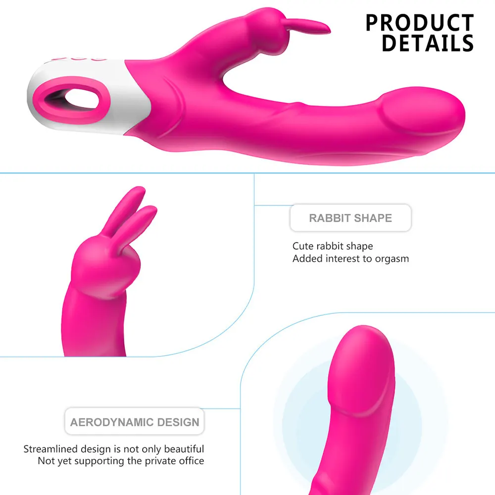 12 режимов G Spot фаллоимитатор кролик вибратор двойная вибрация влагалище