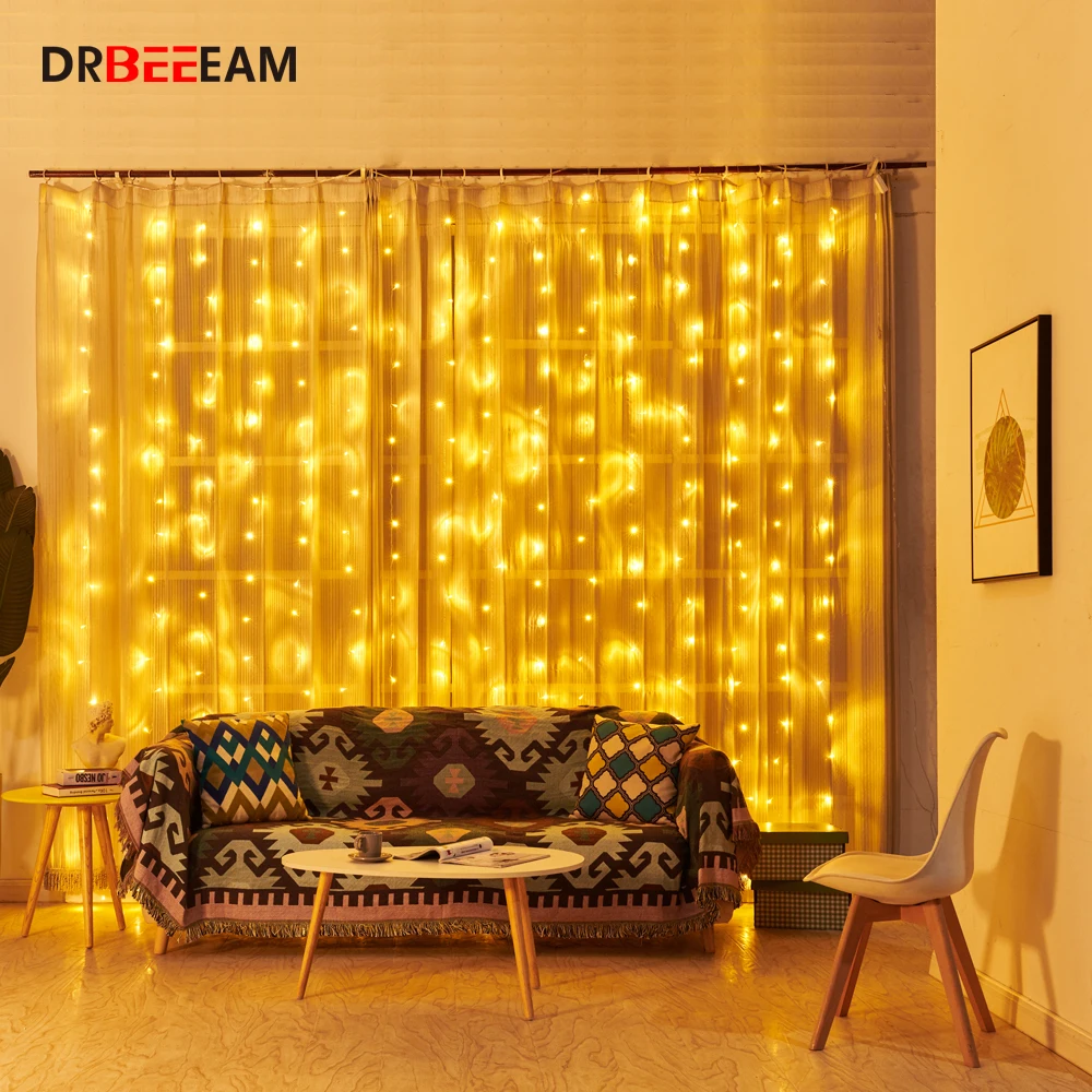 3x3 6x3 м Функция памяти Рождественский светодиодный занавес сосулька струнный