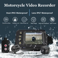 motorcycle video recorder camera dashcam dvr dash cam 32gb dual lens 720p480p hd waterproof night vision front rear view camera