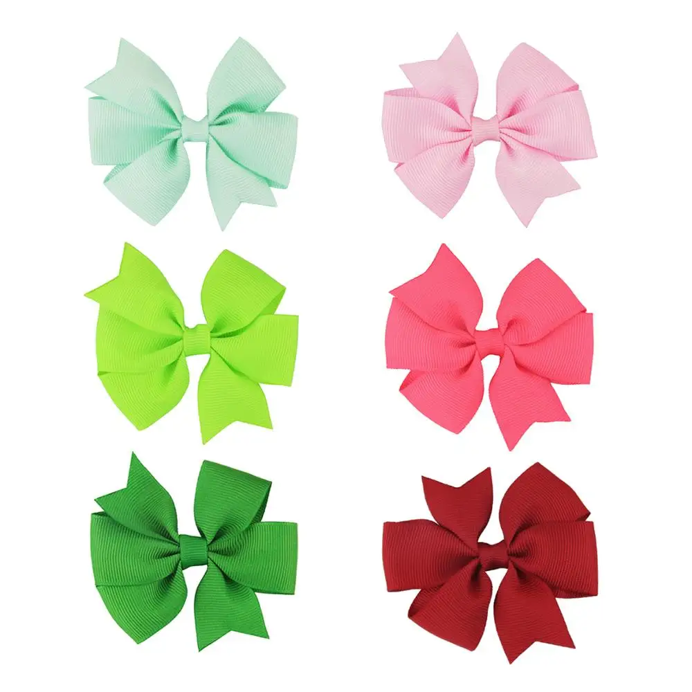 

10pcs Ribbon Hair Bow for Girls Boutique Newborn Baby Hairpin Lovely Cute Hair Accessories