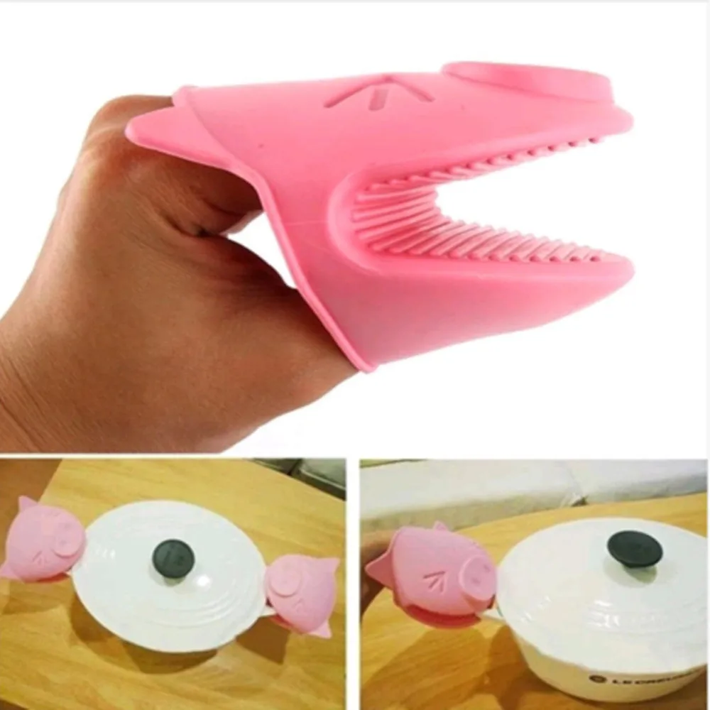 Модные силиконовые перчатки для плиты милые кухонные инструменты в форме свиньи