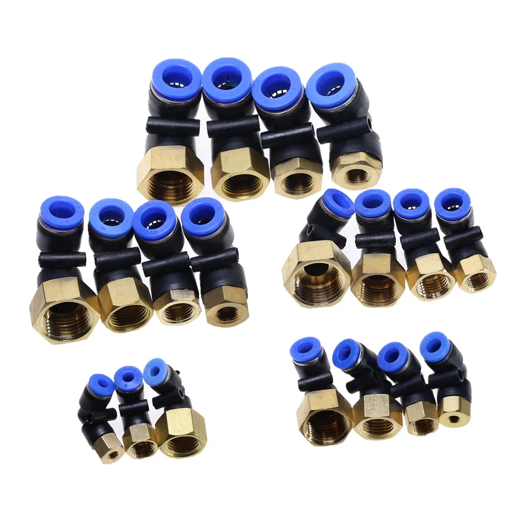 PLF Hose OD 4 6 8 10 12 мм Female Thread M5'' 1/8 'Ƈ/4'' 3/8 'Ƈ/2'' Пневматический Локоть
