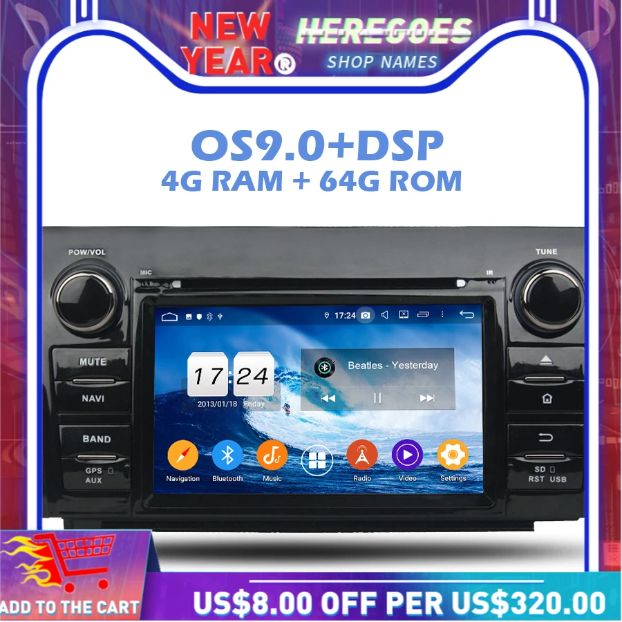 Автомобильный DVD плеер IPS DSP Android 10 0 4 Гб RAM 64 ROM Wifi 4G Bluetooth RDS радио GPS карта для oyota Sequoia Tundra 2010 2012|Автомагнитолы| |