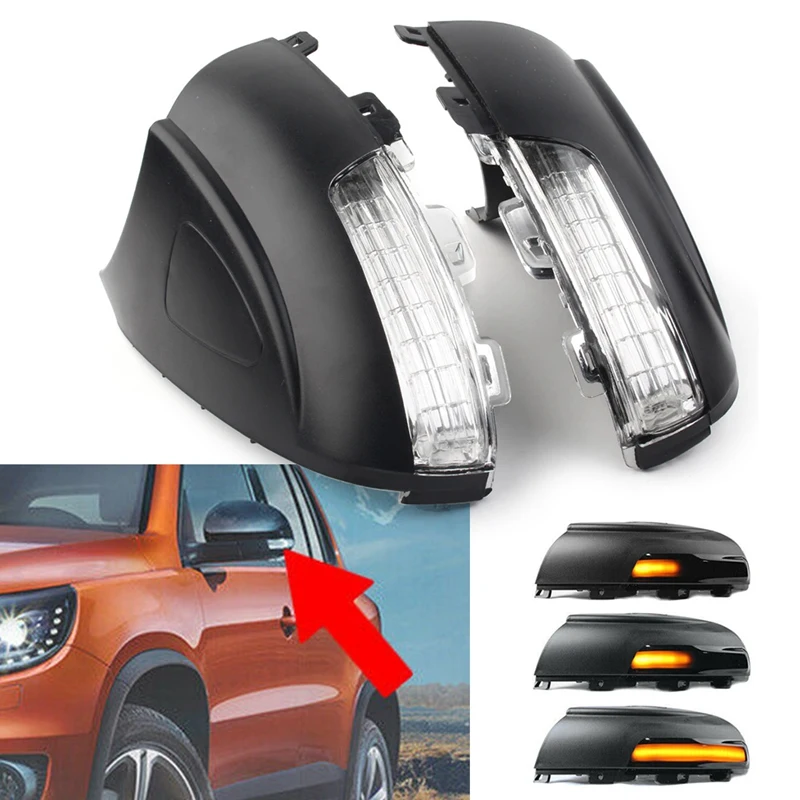 

Car Side Mirror Turn Signal Light for Tiguan 2008-2016 Sharan 2011-2016 Rear View Mirror Lamp 5N0949101B 5N0949102B