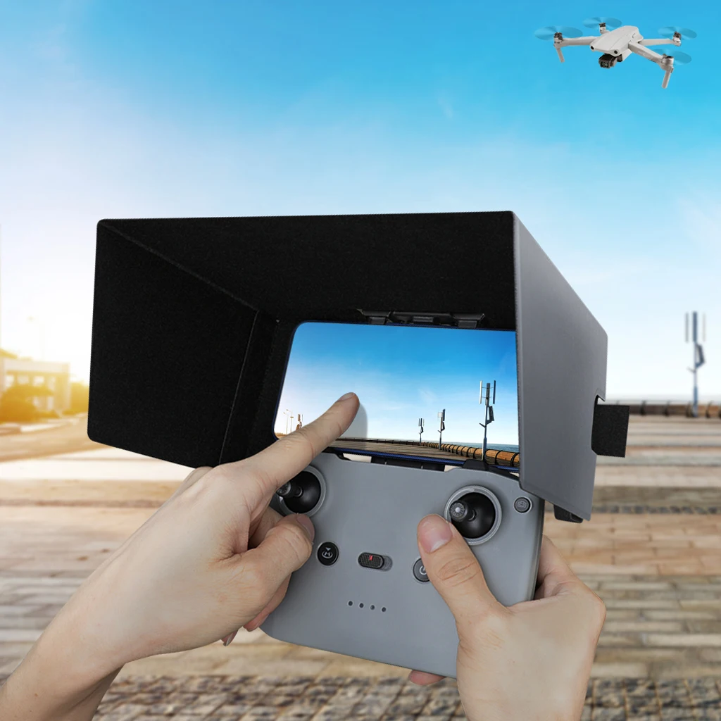 mobile phone screen foldable sunshade remote controller sun hood for dji mavic air 2 drone parts accessories free global shipping