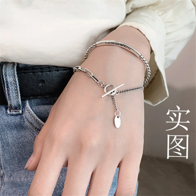 Новинка Прямая поставка корейский стиль стимпанк кубинская цепочка наручные