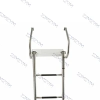9924s2 marine ladder 2 section thickened stainless steel telescopic ladder hardware accessories boat step ladder handrail ladder