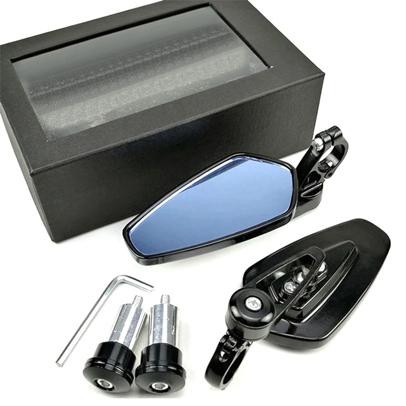 

Universal Motorcycle 22mm Bar End Side Rearview Mirror 2Pcs Aluminum 7/8" Motorbike Bike Handlebar Rear View Mirrors