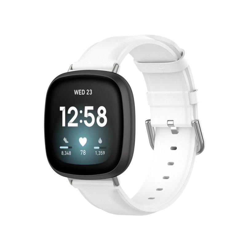 

PU Leather Wrist Sport Strap Watch Band for -Fitbit Versa3/Sense Smart Watch