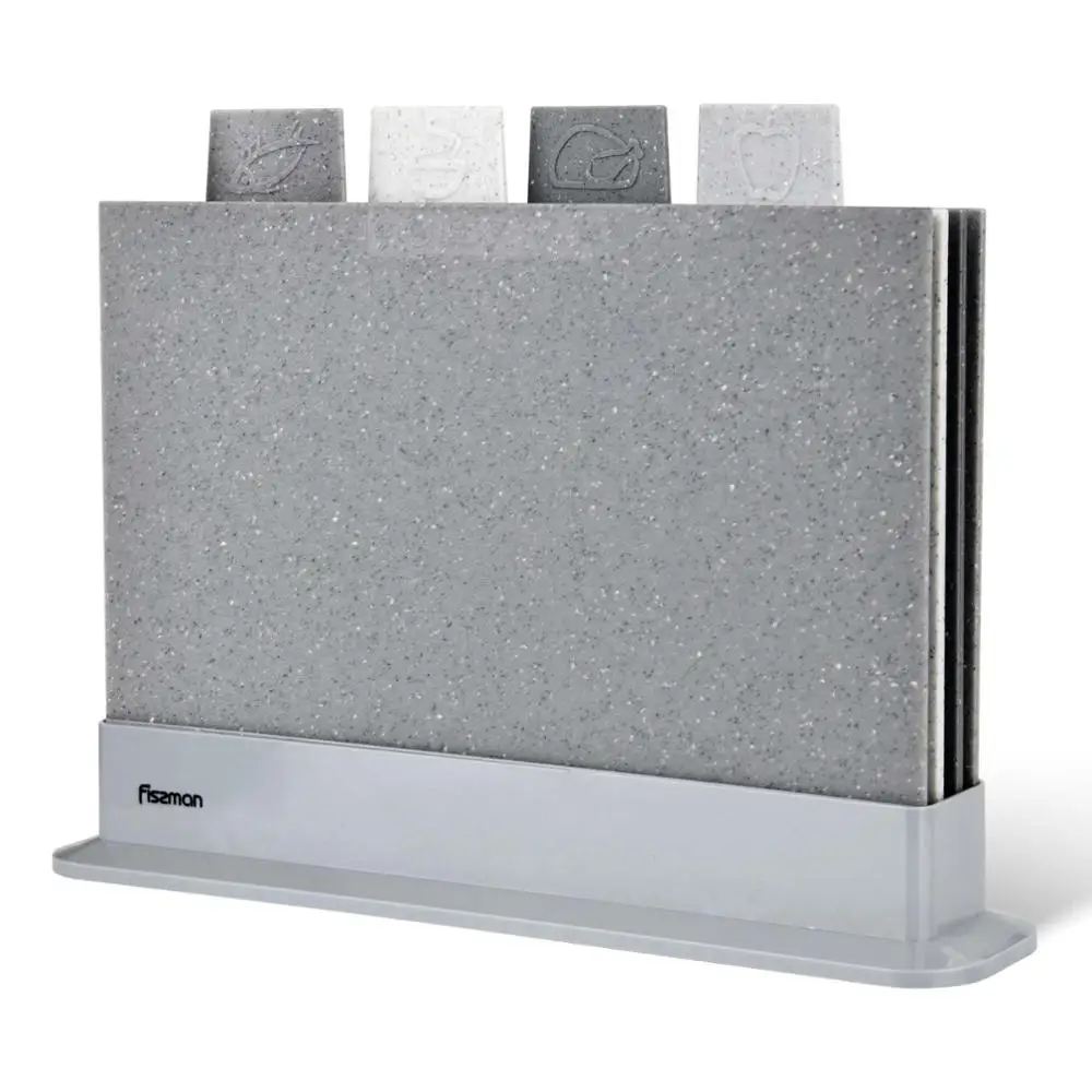 Антибактериальная пластиковая разделочная доска Fissman с мраморным покрытием