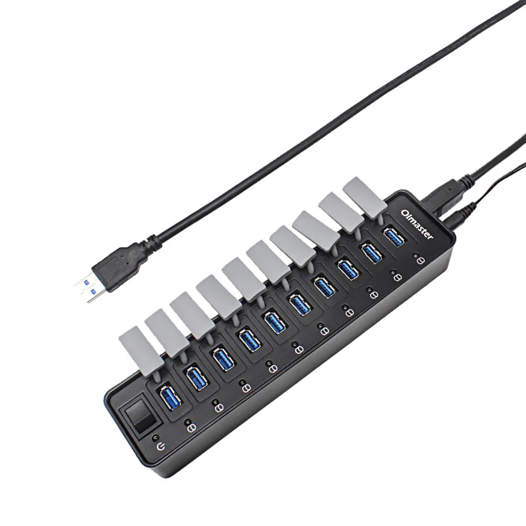 USB Switcher Hub 3 0 10 концентратор порт с зарядкой питания и несколько разделители для