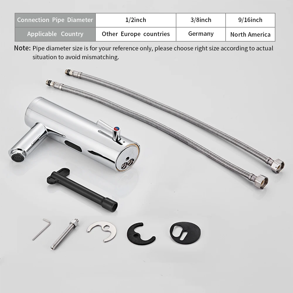 Смеситель для раковины Автоматический Бесконтактный кран ванной комнаты