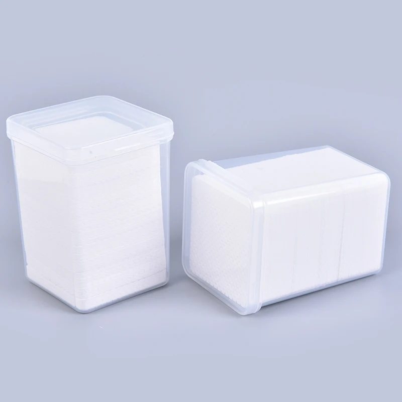 

200PCS Mouth Cleaning Remover Paper Cleaner Pads With Box Eyelash Glue Remover Wipe Lint-Free Paper Cotton Wipes Glue Bottle