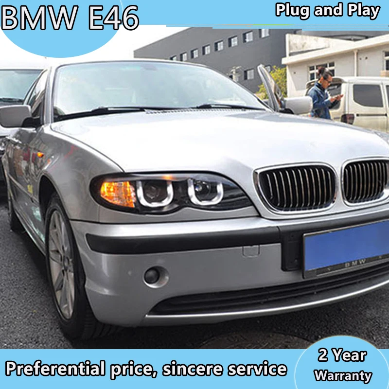 

Brand New Styling case for BMW E46 316i 318i 320i 325i LED Headlight 2001-2004 Headlight Bi-Xenon Head Lamp LED DRL Car Lights