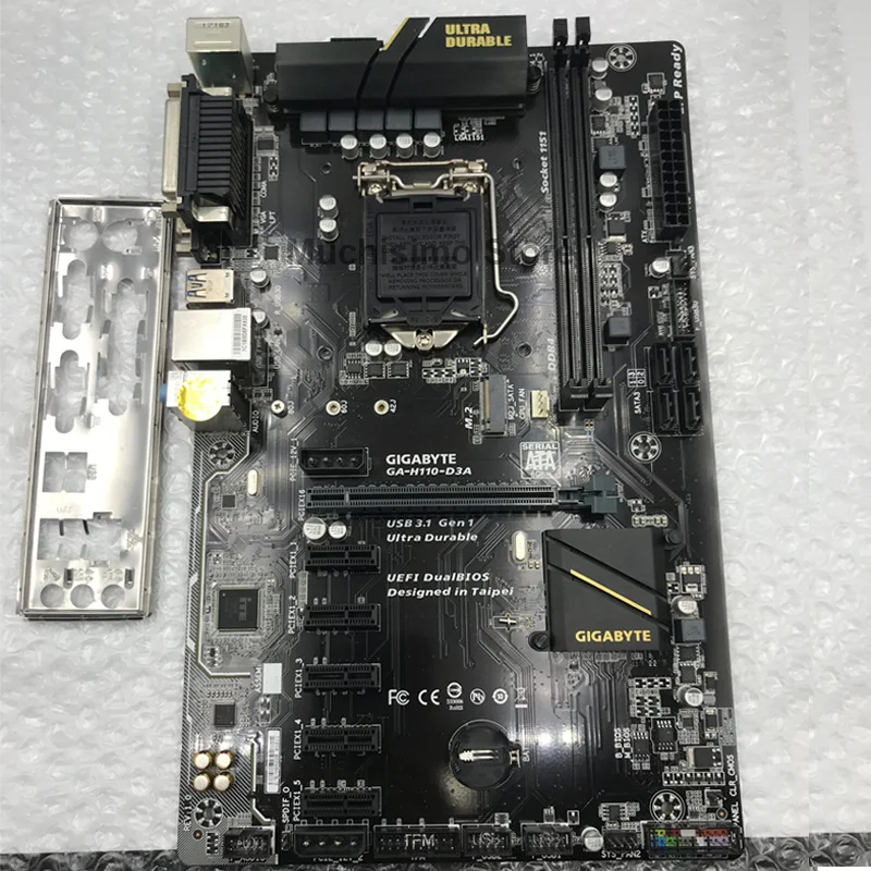 GIGABYTE GA H110 D3A рабочего Материнская плата H119 разъем LGA 1151 i3 i5 i7 DDR4 32G блок питания ATX