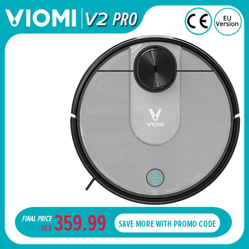 Оригинальный робот пылесос VIOMI V2 Pro 2 в 1 с функциями всасывание 2100 Па