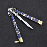 hysenss sale cs go butterfly knife practice game toy training folding knife stainless steel without blade multiple game edc tool
