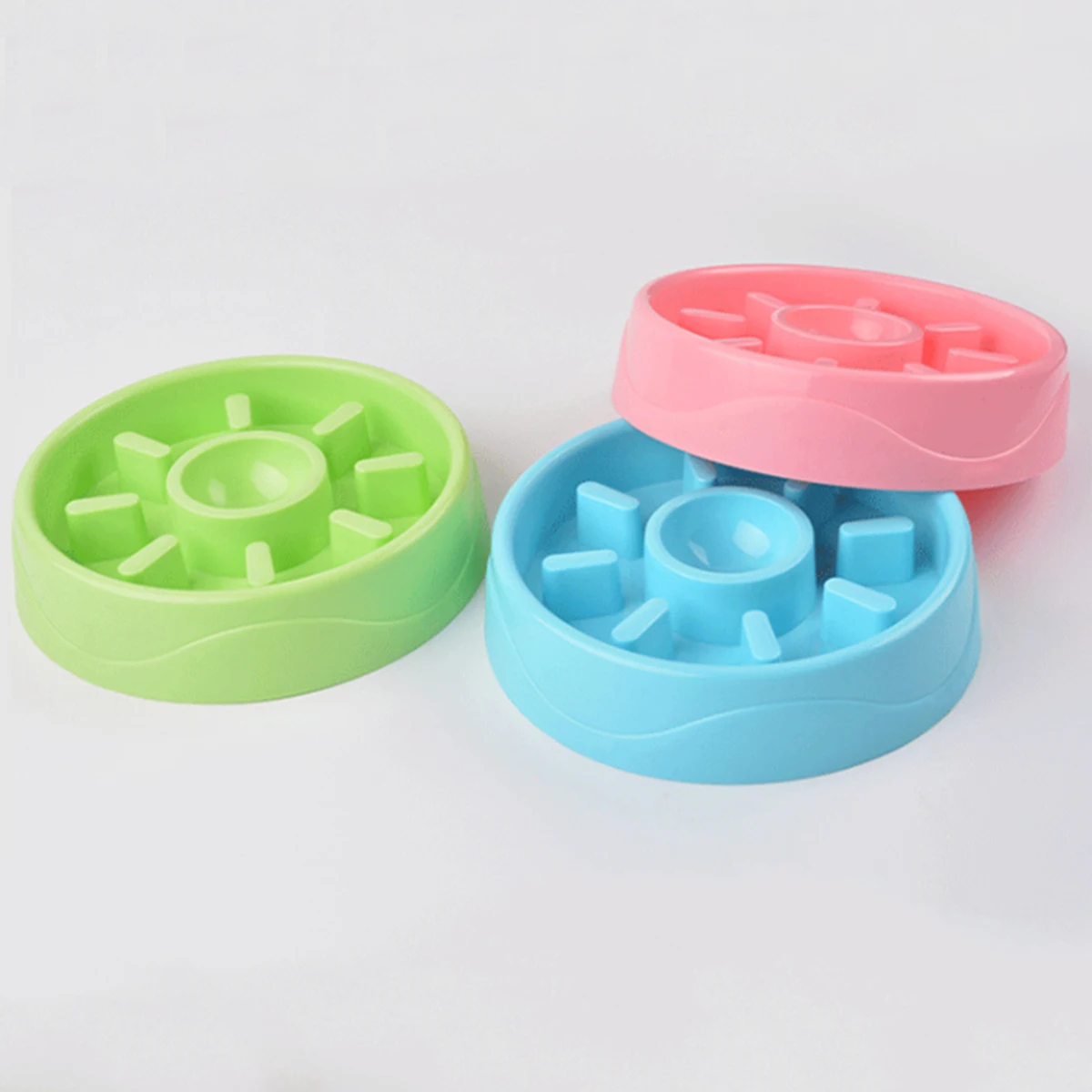 

Dog Feeder Pet Cat Anti-Gulping Slow Bowl Preventing Choking For Puppy Kitten