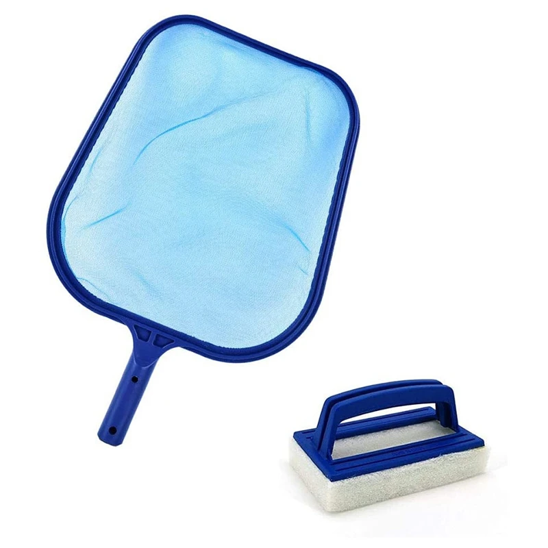 

Pool Cleaning Net, Heavy Duty Leaf Skimmer, Hot Tub Cleaning Tool with Cleaning Brush Hot Tub Accessories Flat Net