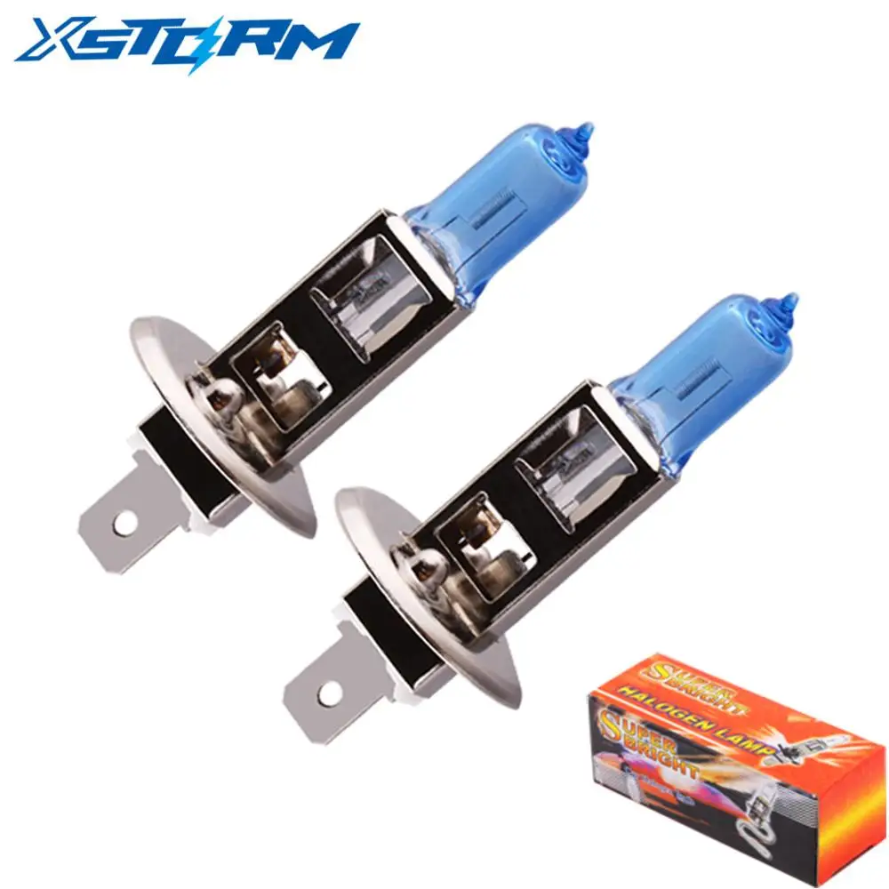 2 шт. H1 100W 12V супер яркий 6000 К Белый туман светильник s галогеновые лампы для фар