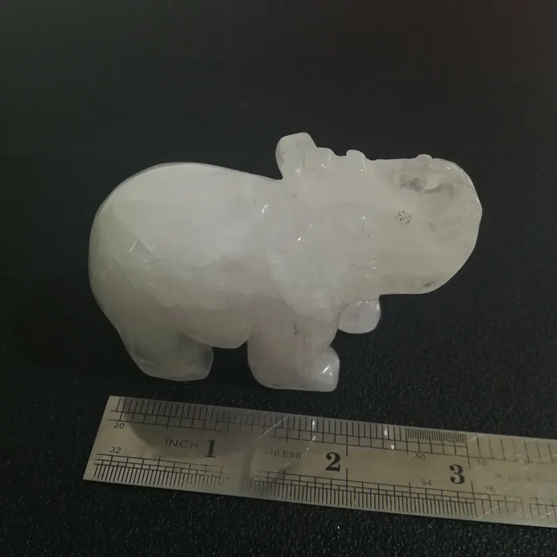 Фигурка животного из натурального опала Howlite с кристаллами 3 дюйма|Камни| |