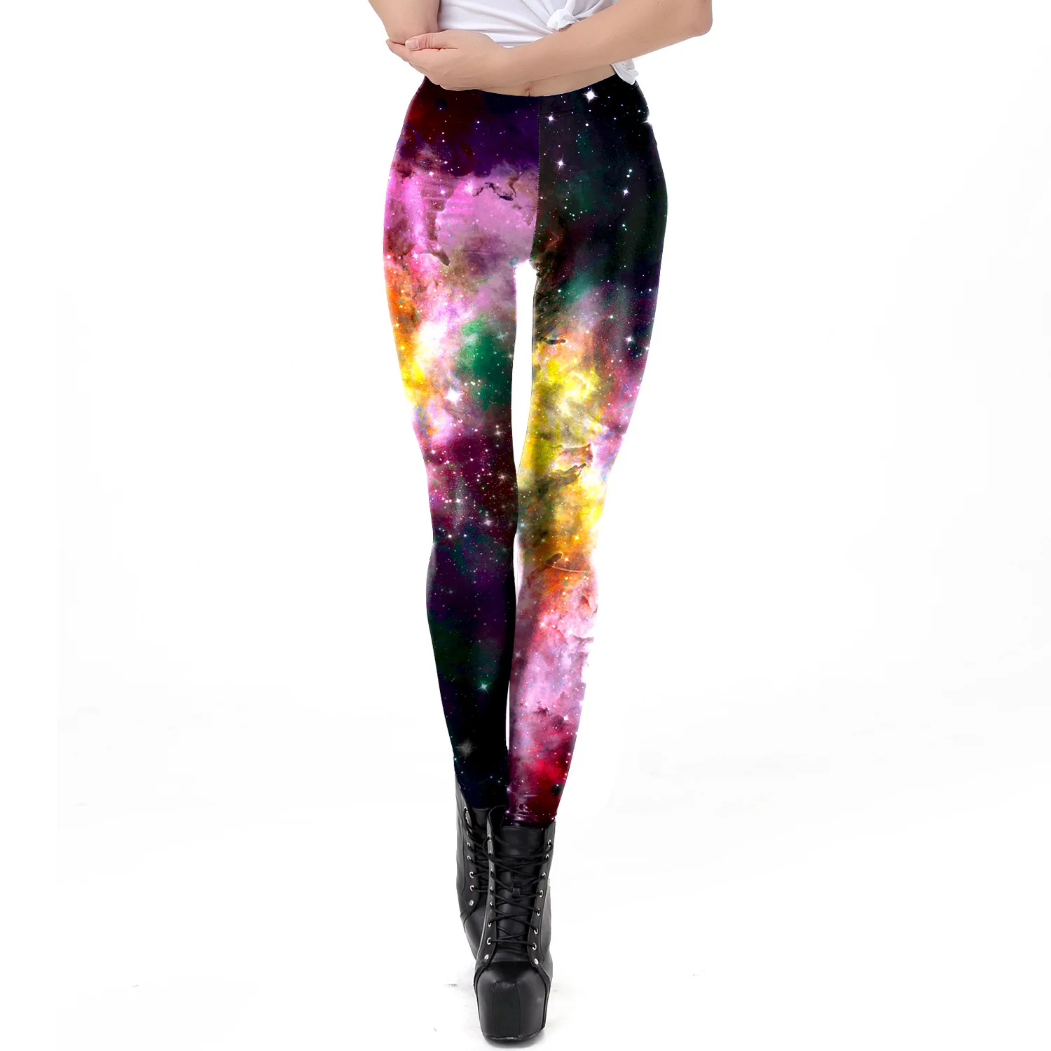 

Women Punk Workout Fitness 3D Printed Leggings Girls Mid Waist Party Sport Yoga Elastic Leggins Trousers Halloween Cosplay Pants