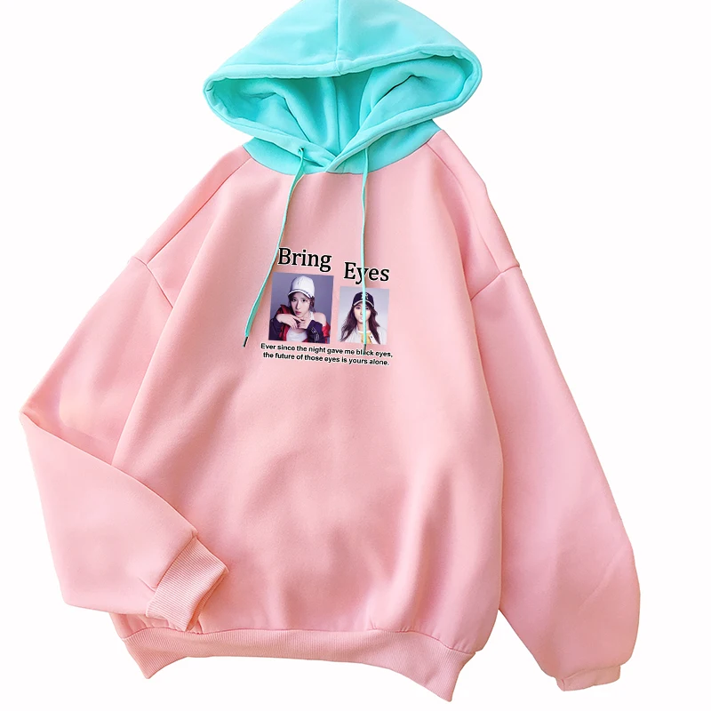 Женские толстовки с капюшоном Bring Eyes на осень и зиму милые свитшоты забавным