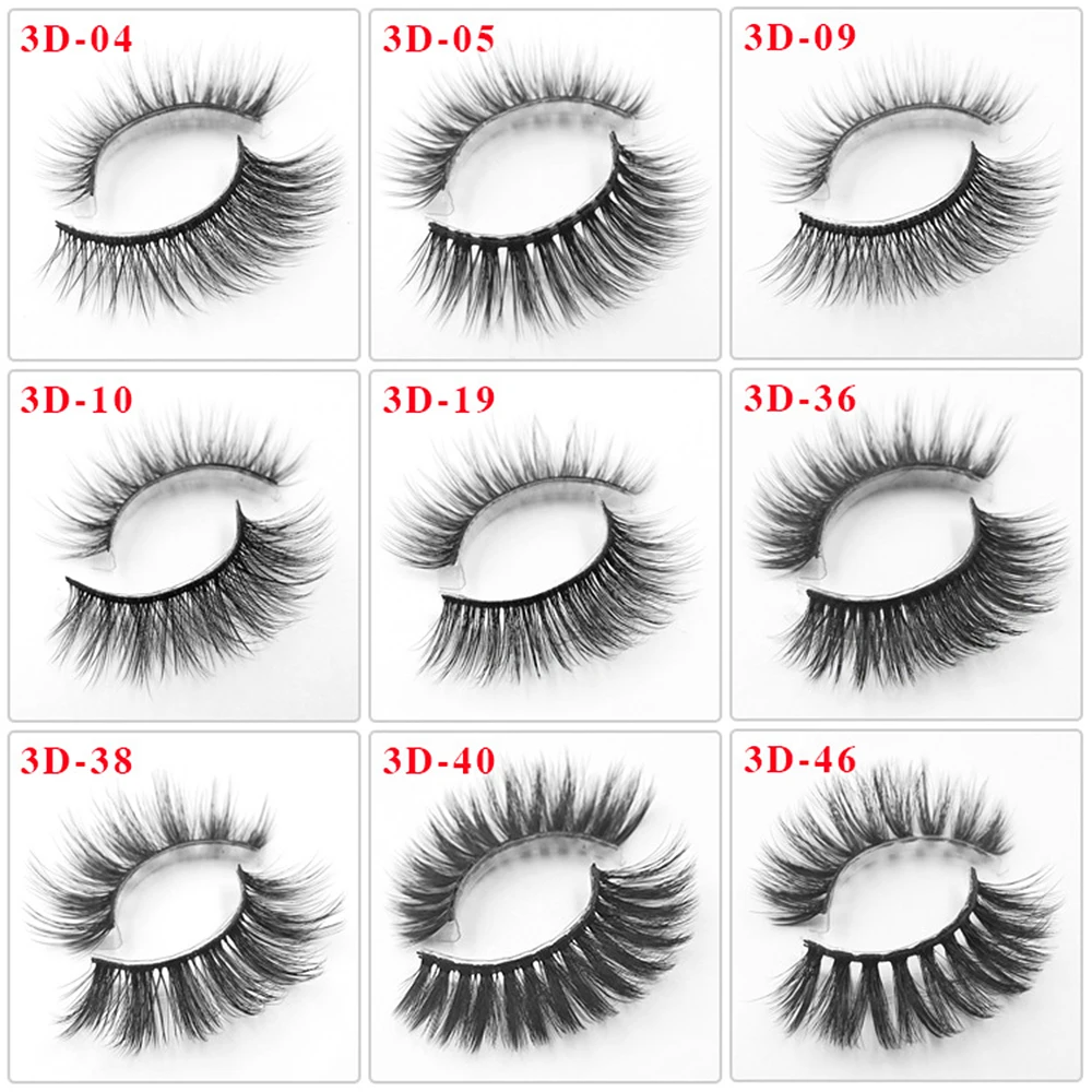 Набор объемных накладных ресниц ручной работы 2 пары многоразовый натуральный