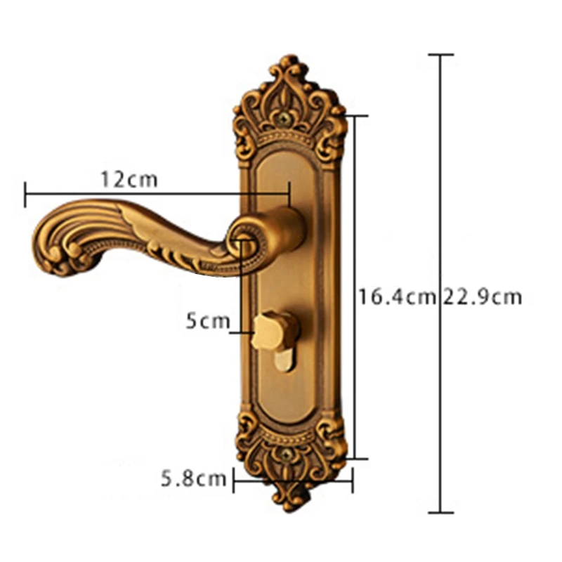 Винтажный дверной замок в европейском стиле ретро дверная ручка для спальни