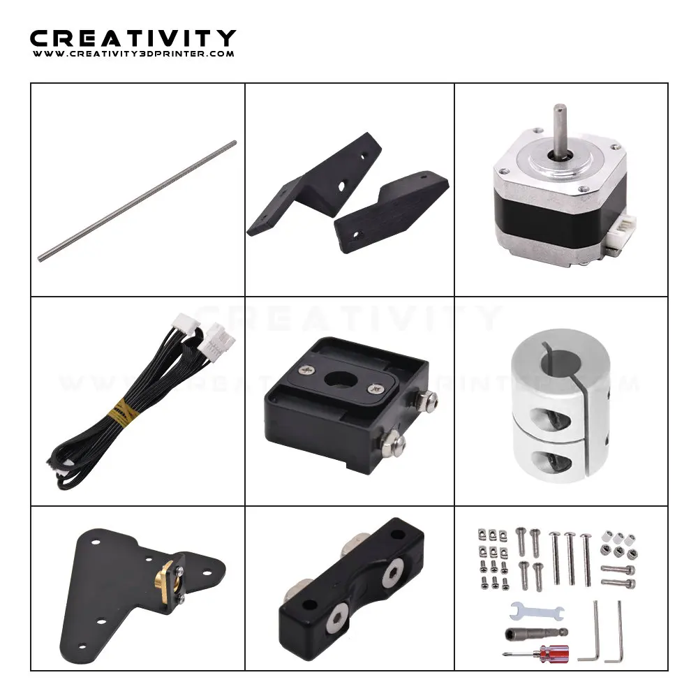 ender3 dual z axis lead screw upgrade kits with 0 4mm mk8 nozzle for ender3v2 cr10 ender 3pro dual z axis 3d printer accessories free global shipping