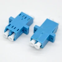 200pcs fiber optic adapter connector coupler lc single mode duplex integrated plastic flange wholesale free shipping to brazil