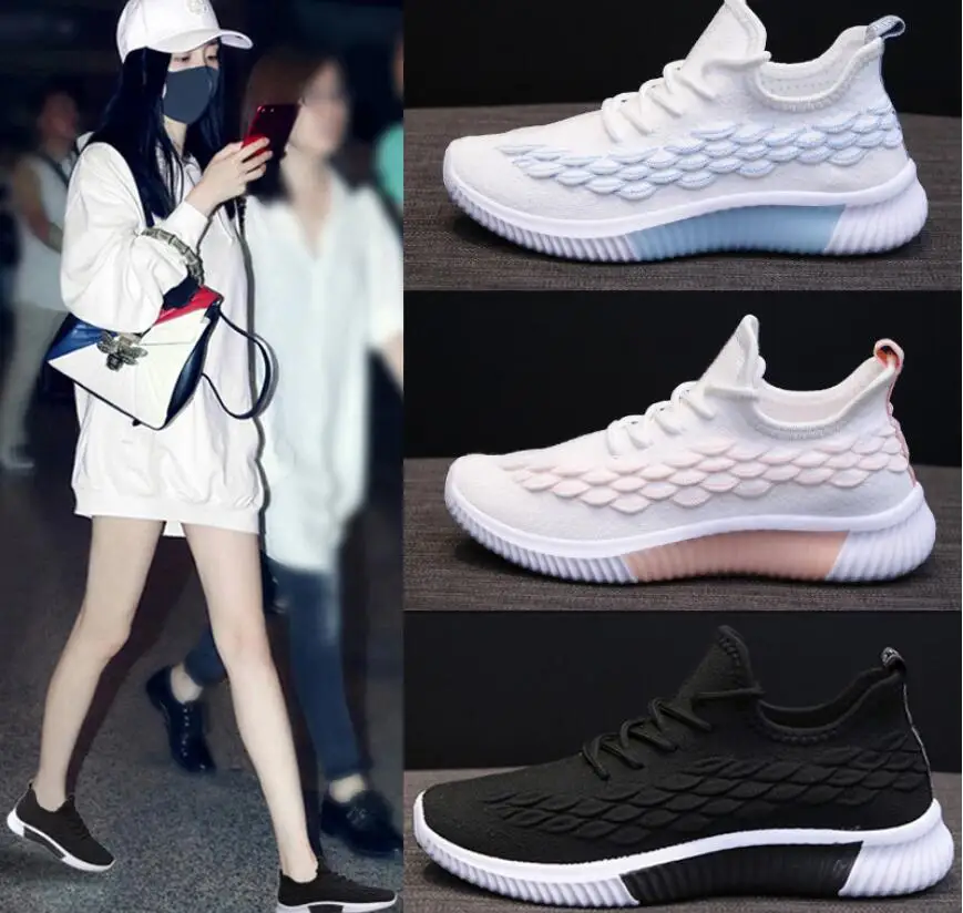 

Кроссовки женские из дышащего сетчатого материала, повседневная спортивная обувь для ходьбы, на шнуровке, плоская подошва, теннисные туфли,...