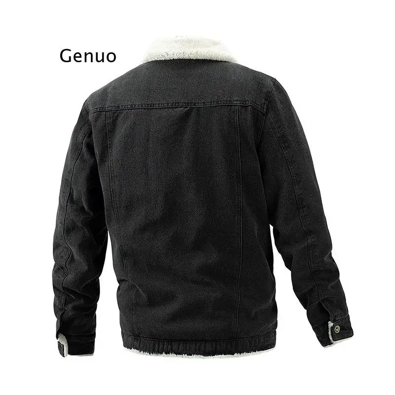 Мужская куртка и пальто трендовая Теплая Флисовая Толстая джинсовая зима 2021